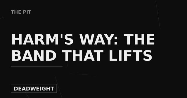 Deadweight The Pit cover graphic: Harm's Way, the band that lifts