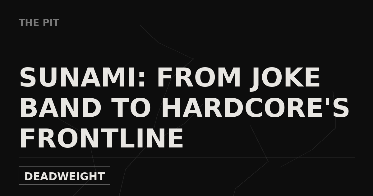 The Pit cover graphic: Sunami, from joke band to hardcore's frontline