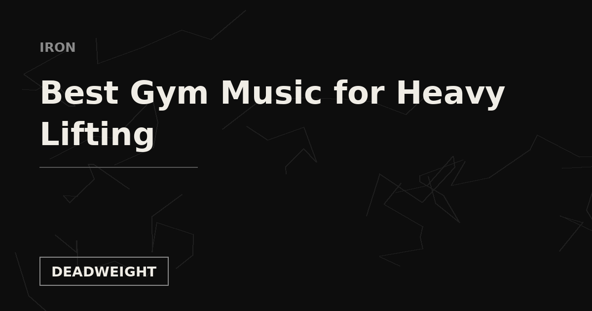 IRON — Best Gym Music for Heavy Lifting, Deadweight Supply Co.