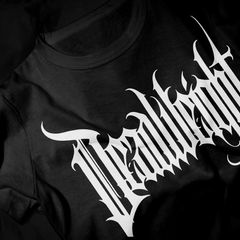Tyrant Tee — heavyweight black tee with gothic chest script, Deadweight Supply Co.