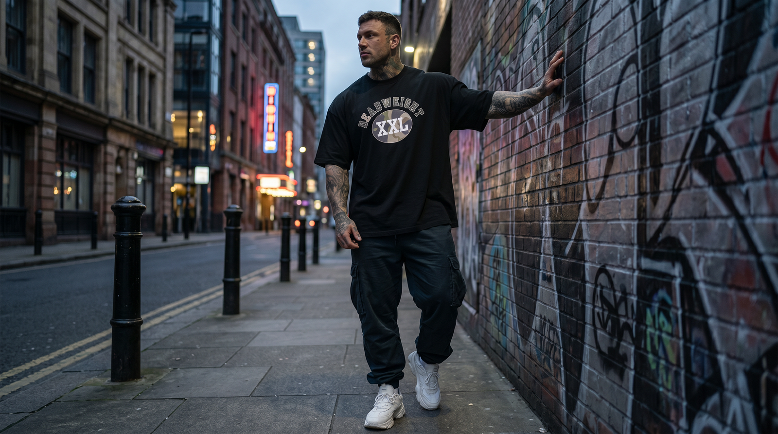 Varsity Heavyweight Tee — on-body lifestyle shot